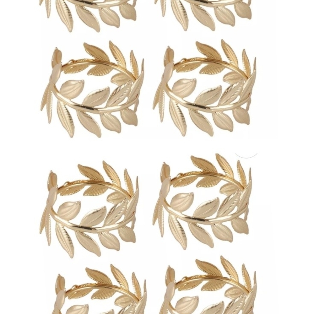 8 Spring Leaf Napkin Rings - Picture 2 of 3